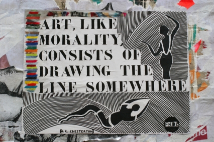 Morality & Art - its a matter of where you join the line
